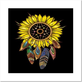 Dream Catcher Sunflower Posters and Art